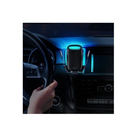 Автомобильный держатель Baseus Aurora Electric Holder Wireless Charging Black WXHW02-01 - фото 12