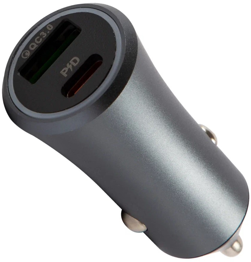 Автомобильное зарядное устройство UNBROKE 3A+2A PD универсальное серый (УТ000027490) зарядное устройство для nicd и nimh 2 3 5 5a