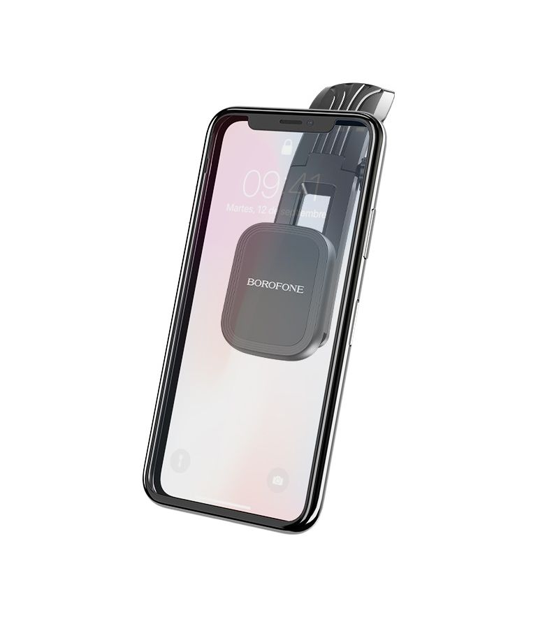 цена Автомобильный держатель Borofone BH17 Ice для смартфона, на панель, черный (11014)