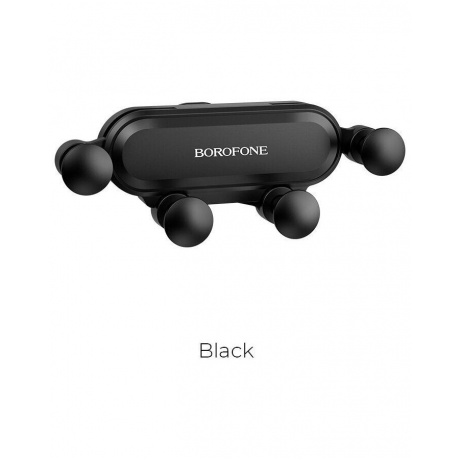 Автомобильный держатель Borofone BH19 Eddie для смартфона в воздуховод, черный (21204) - фото 10