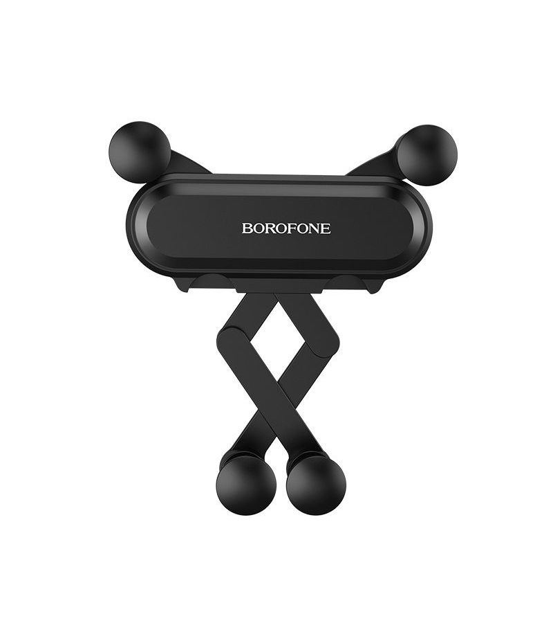 Автомобильный держатель Borofone BH19 Eddie для смартфона в воздуховод, черный (21204)