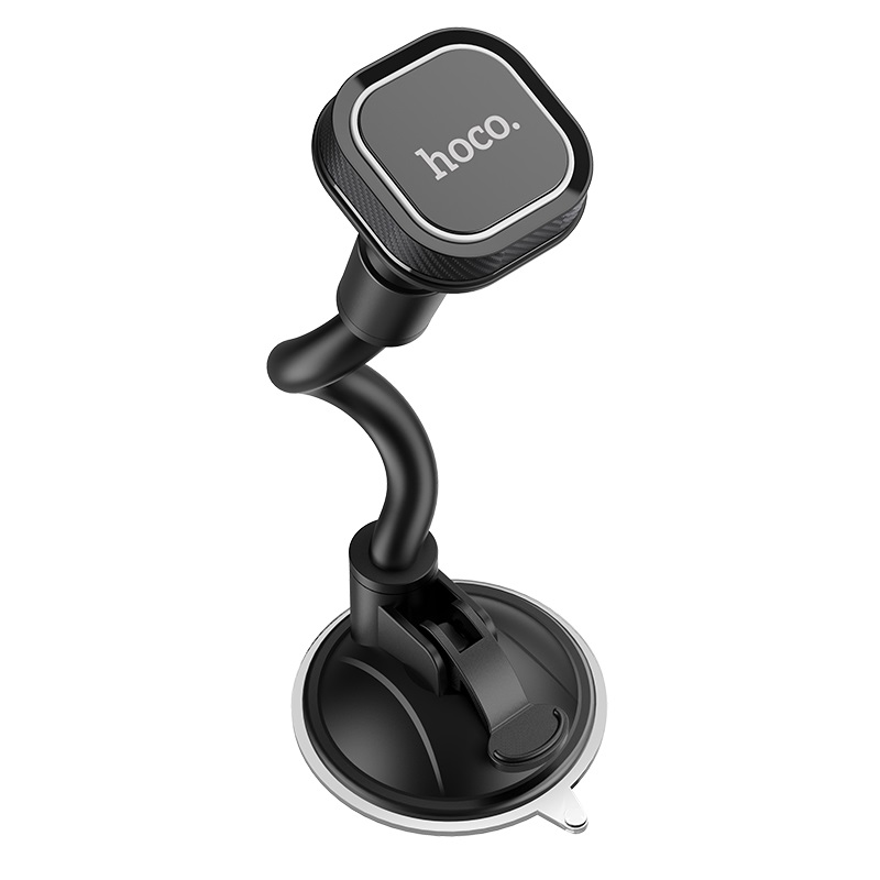 Автомобильный держатель Hoco CA55 Astute для смартфона, на присоске, черно-серый (07543)