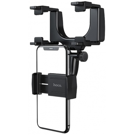 Автомобильный держатель Hoco RH5 для смартфона, крепление на внутрисалонное зеркало, черный - фото 1