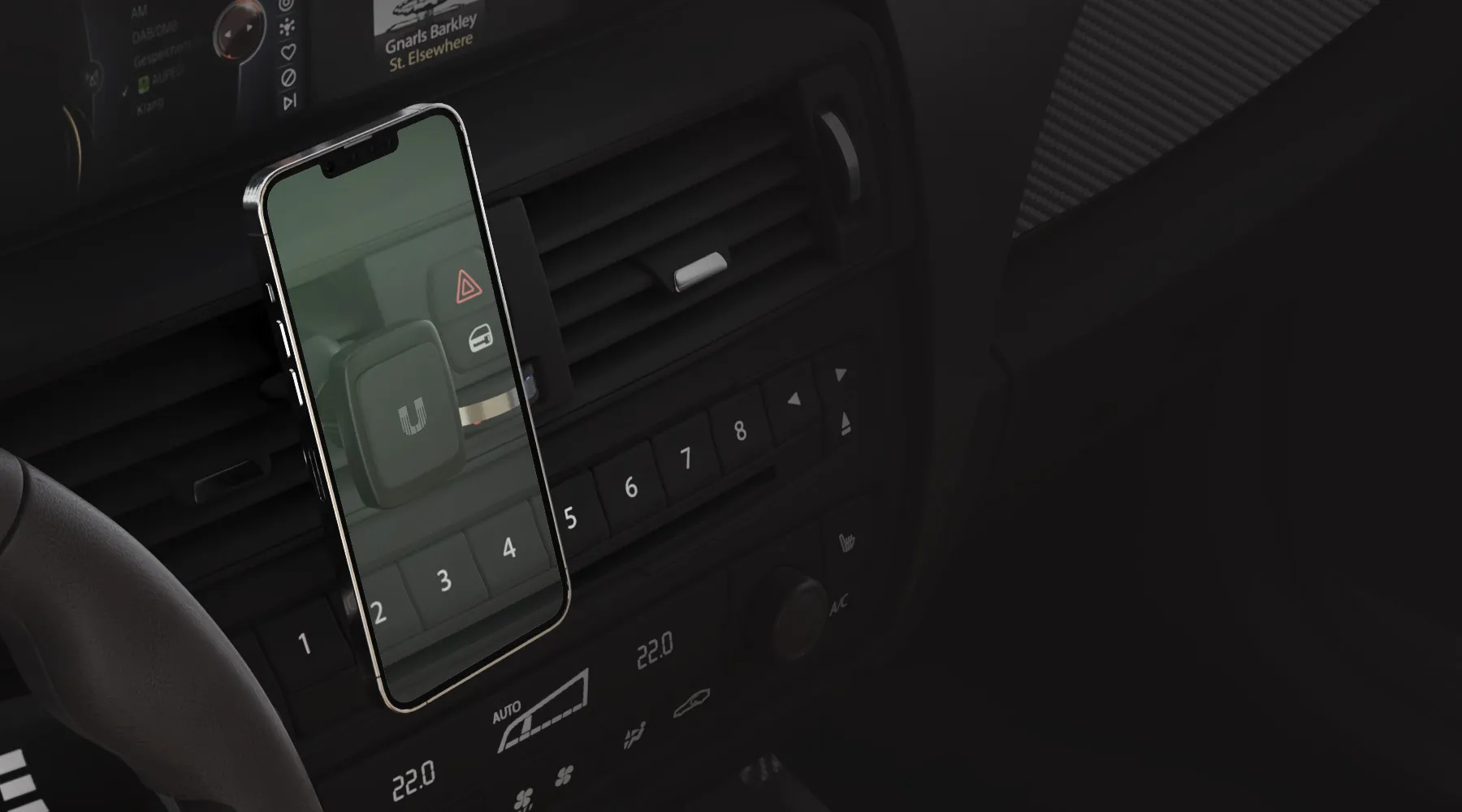 Держатель автомобильный Uzay магнитный, на вент. решетку, черный - фото 7