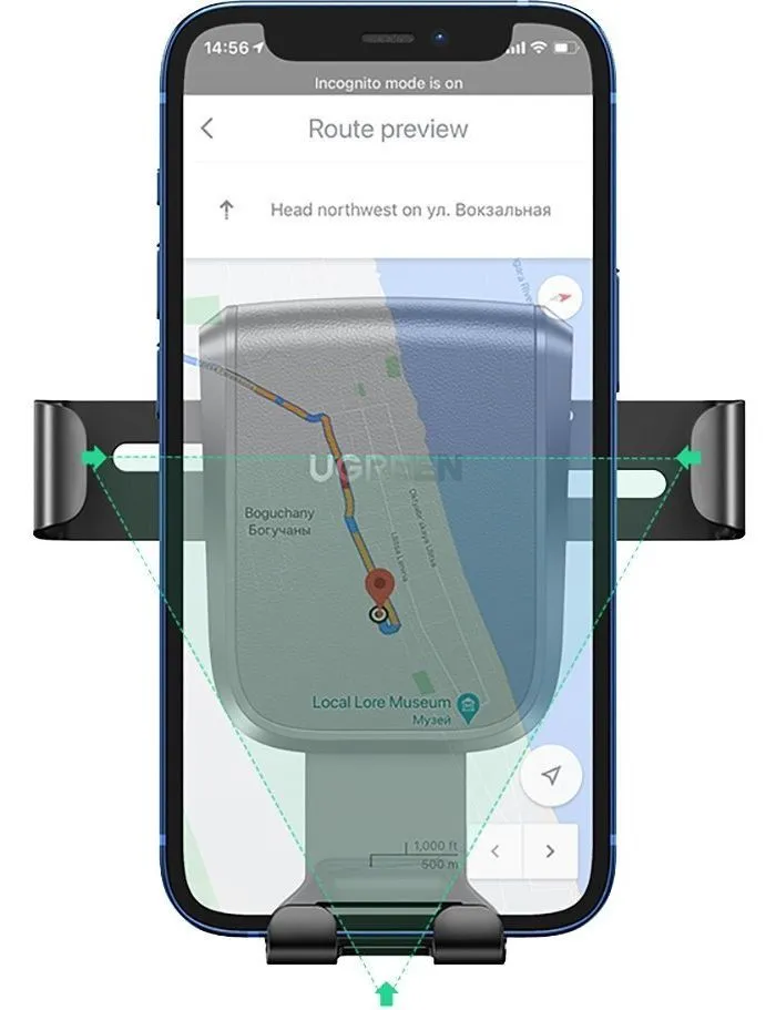 Автомобильный держатель UGREEN LP200-60990B Black (60990B) - фото 3