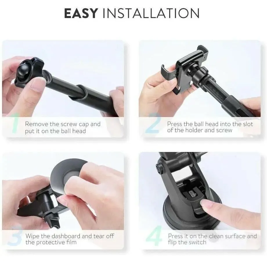 Автомобильный держатель UGREEN LP200-60990B Black (60990B) - фото 4