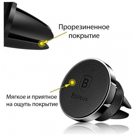 Автомобильный держатель Baseus Small Ears Black (SUER-E01) - фото 18