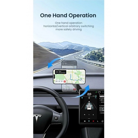 Держатель автомобильный USAMS US-ZJ079 для смартфона, черный (ZJ79ZJ01) - фото 14