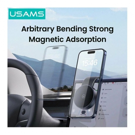 Держатель автомобильный USAMS US-ZJ079 для смартфона, черный (ZJ79ZJ01) - фото 4
