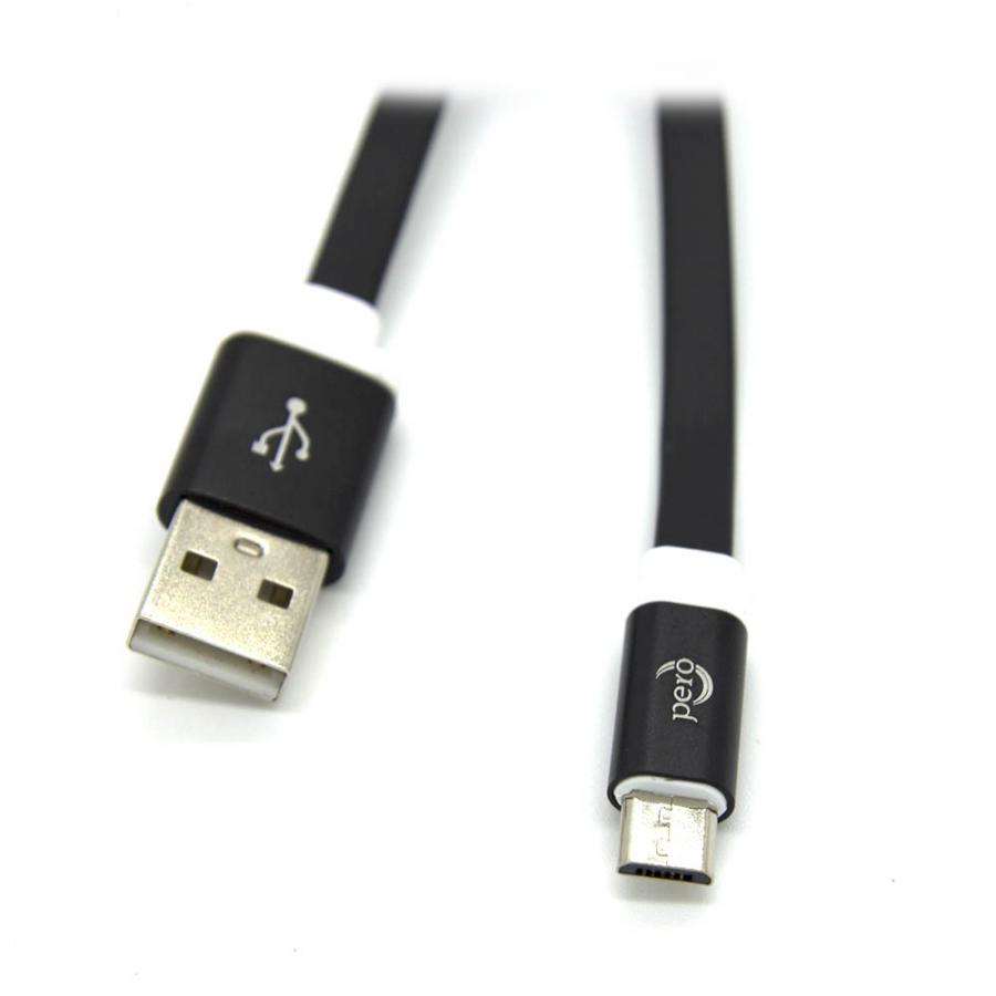 Дата-кабель PERO micro-USB, 2А, 1м, черный от Kotofoto