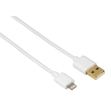 Кабель Hama Lightning MFi-USB 2.0 белый 1.5м для Apple iPhone 5/5c/5S/6+ для Apple iPad 4/mini/Air (00054567) - фото 1
