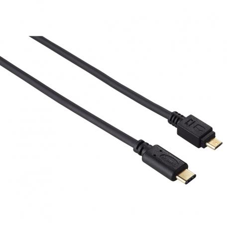 Кабель Hama microUSB-USB Type-C черный 0.75м (00135713) - фото 1