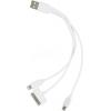 Кабель USB A(m)-microUSB/Lightning/30-pin(Apple) белый 0.2м для ...