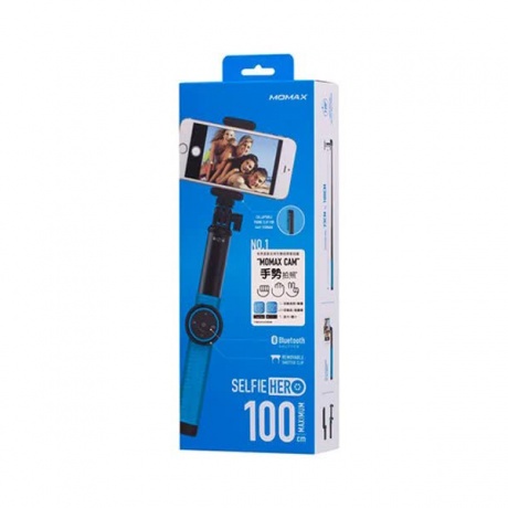 Монопод для селфи Momax Selfie Hero Bluetooth Selfie Pod 100cm Синий - фото 5