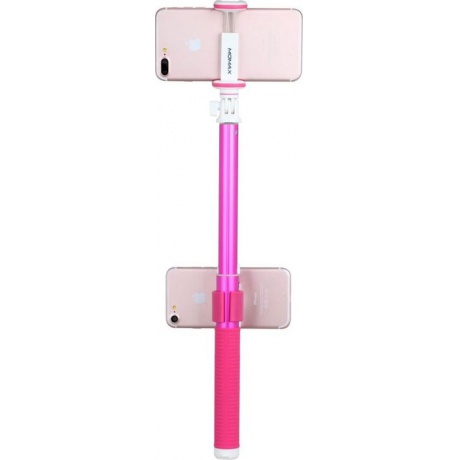 Монопод для селфи Momax Selfie Hero Duo 100cm Розовый - фото 1
