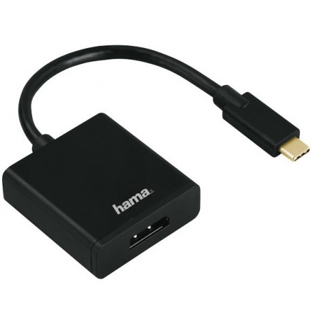 Адаптер Hama 135725 USB Type-C (m) DisplayPort (f) 0.1м черный - фото 1