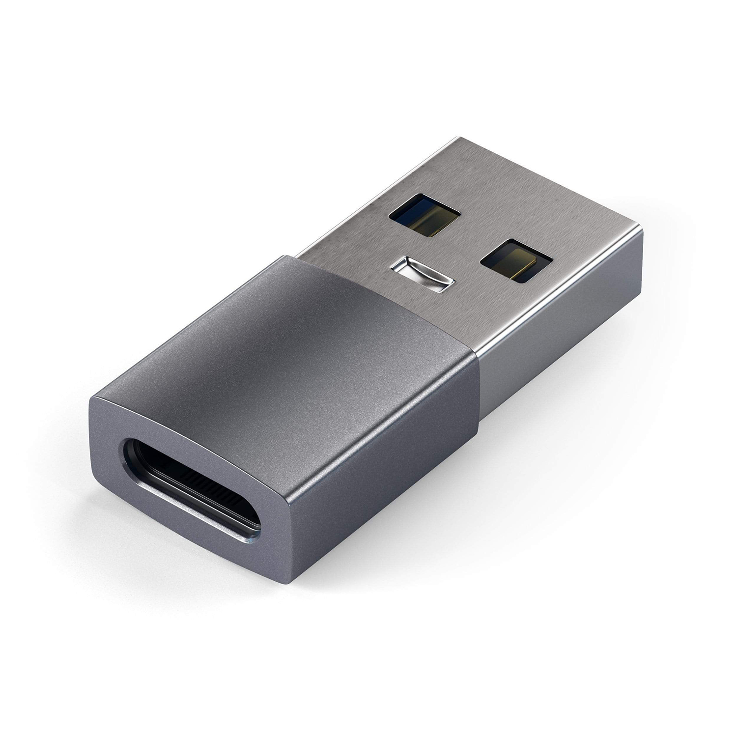 Адаптер Satechi USB Type-A to Type-C Space Gray usb концентратор satechi aluminum multi port adapter v2 серебряный
