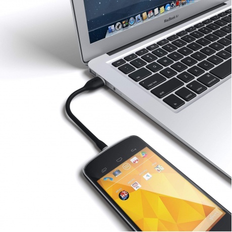 Кабель Satechi Flexible Micro to USB. 15 см черный - фото 5