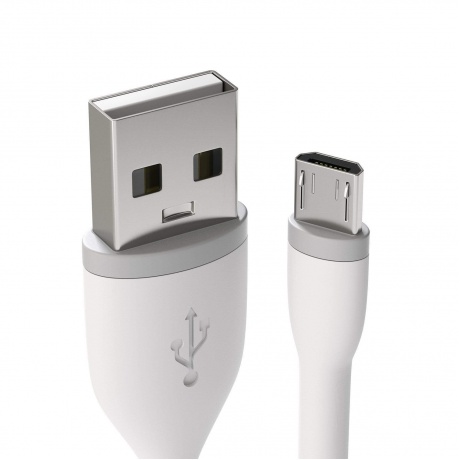 Кабель Satechi Flexible Micro to USBm 25 см белый - фото 2