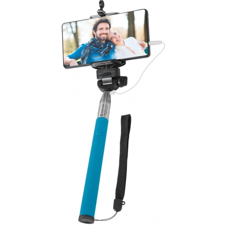 Монопод для селфи Defender Selfie Master SM-02 голубой (20-98 см) - фото 4
