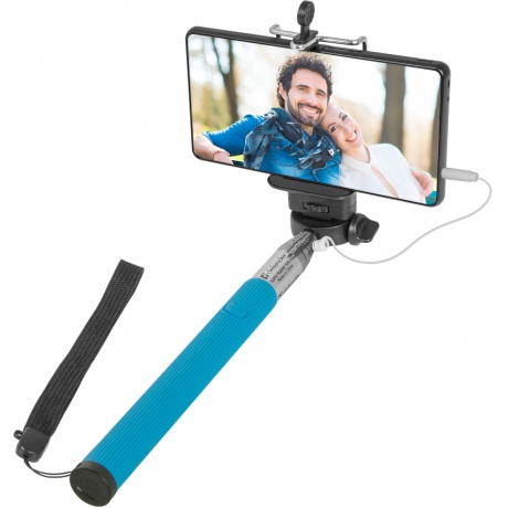 Монопод для селфи Defender Selfie Master SM-02 голубой (20-98 см) - фото 7