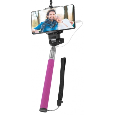 Монопод для селфи Defender Selfie Master SM-02 розовый (20-98 см) - фото 6
