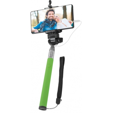 Монопод для селфи Defender Selfie Master SM-02 зеленый (20-98 см) - фото 4