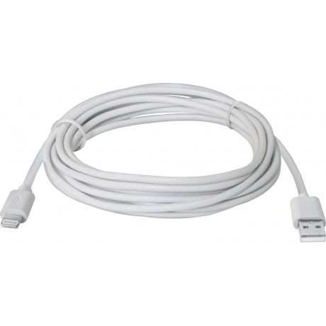 Кабель Defender USB(AM)-Lightning 3м белый - фото 1