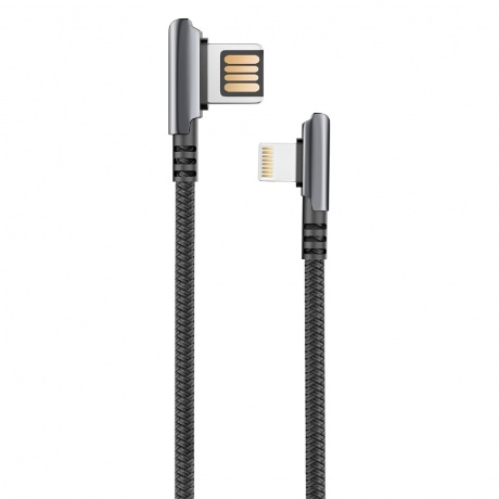 Кабель OLMIO HANDY USB 2.0 - lightning 1.2м 2.1A черный - фото 1