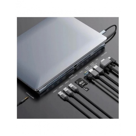 USB-концентратор Baseus Enjoyment Series USB-C CATSX-G0G (Серый) - фото 5
