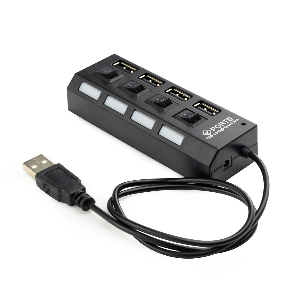 USB-концентратор Gembird UHB-U2P4-02 2.0 usb концентратор gembird uhb u2p4 02 разъемов 4 черный