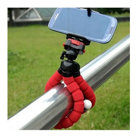 Трипод для телефона MB mobility с гибким штативом Осьминог, красный - фото 2