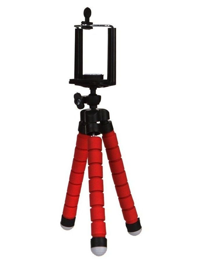 Трипод для телефона MB mobility с гибким штативом Осьминог, красный универсальный настольный штатив selfie stick трипод 19см ширина в разложенном 30см