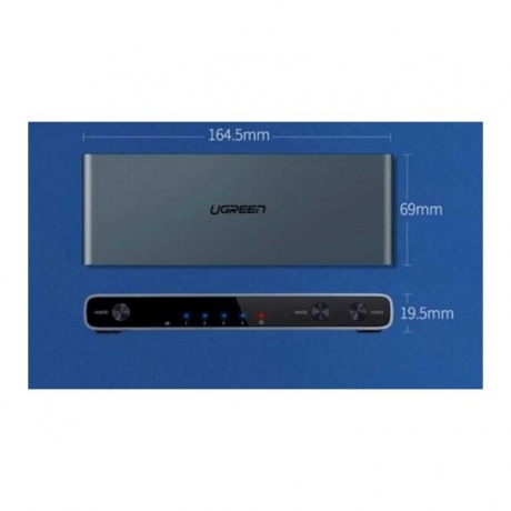 Переключатель UGREEN CM201 (50745) Black - фото 2