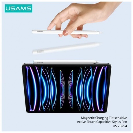 Стилус Usams US-ZB254, белый (ZB254DRB01) - фото 6