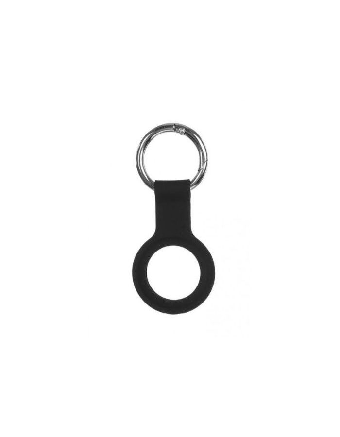 Чехол-брелок Hoco для Apple AirTag, силикон+металл, черный чехол брелок для маячка airtag силикон прозрачный черный