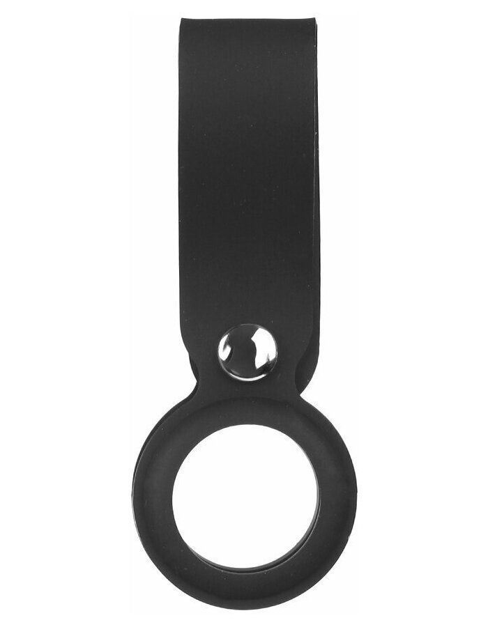 Чехол-подвеска Hoco для Apple AirTag, силикон, черный силиконовый чехол брелок подвеска для airtag с держателем белый