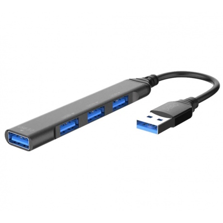 Хаб PERO MH01, USB-A TO USB 3.0+USB 2.0+USB 2.0+USB 2.0, серый - фото 3