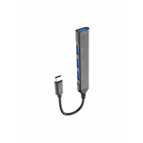 Хаб PERO MH02, USB-С TO USB 3.0+USB 2.0+USB 2.0+USB 2.0, серый - фото 1