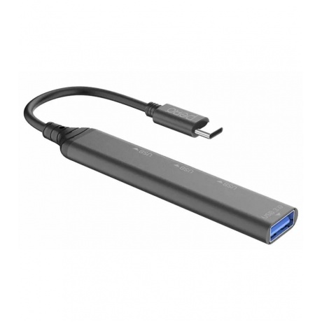 Хаб PERO MH02, USB-С TO USB 3.0+USB 2.0+USB 2.0+USB 2.0, серый - фото 3