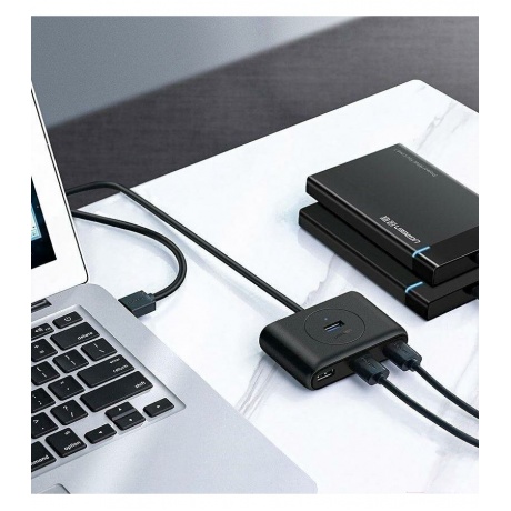 Хаб UGREEN USB концентратор 4 х USB 3.0, 1 м, цвет черный (20291) - фото 20