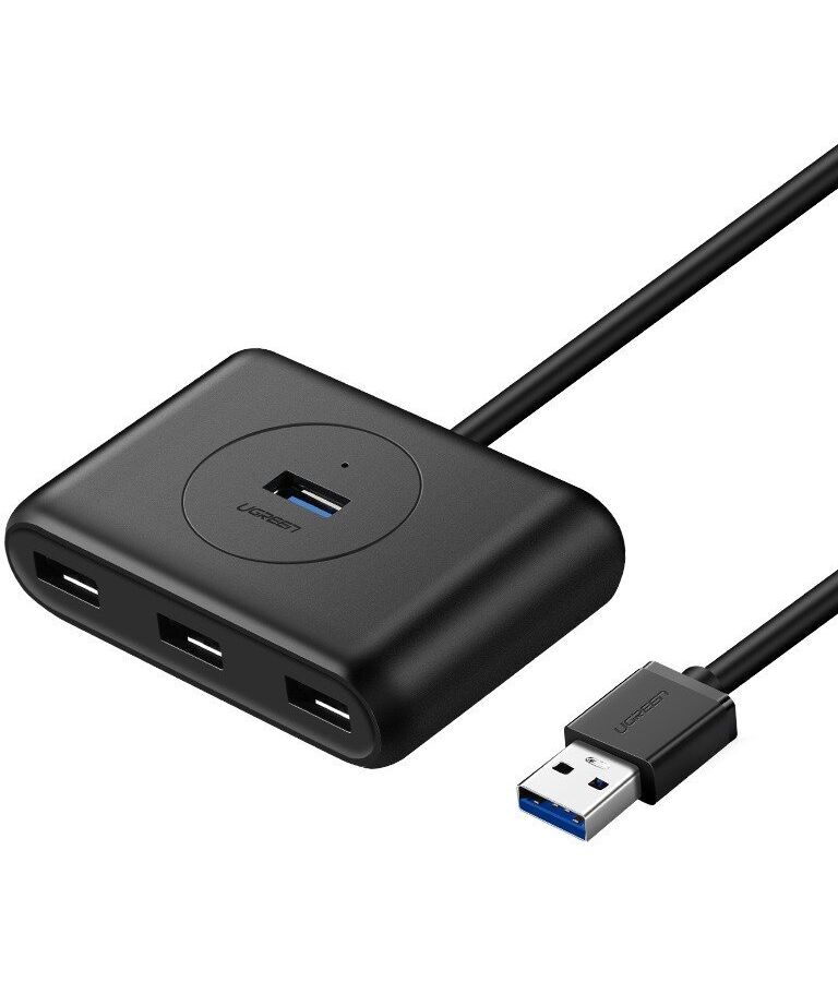 цена Хаб UGREEN USB концентратор 4 х USB 3.0, 1 м, цвет черный (20291)