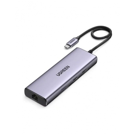 Хаб UGREEN USB концентратор USB-C To HDMI 4K при 30 Гц , 3хUSB 3.0 A, PD Power Converter 100 Вт цвет серый космос (15596) - фото 1