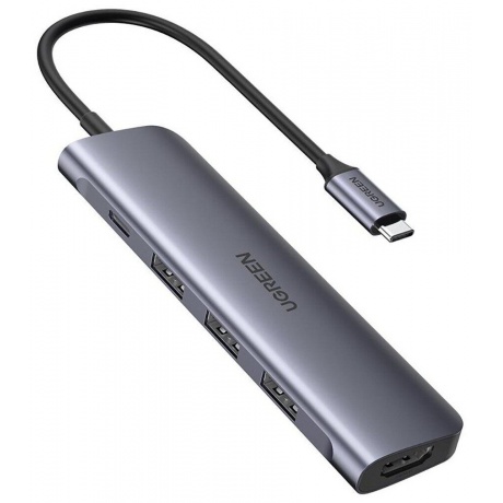 Хаб UGREEN USB концентратор 5 в 1 3 х USB 3.0, HDMI, PD (50209) - фото 1