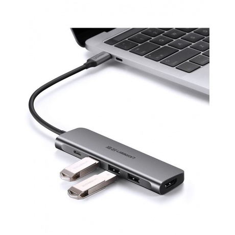Хаб UGREEN USB концентратор 5 в 1 3 х USB 3.0, HDMI, PD (50209) - фото 4
