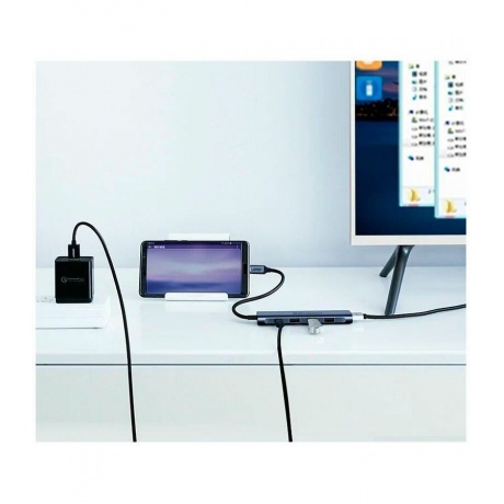 Хаб UGREEN USB концентратор 5 в 1 3 х USB 3.0, HDMI, PD (50209) - фото 6