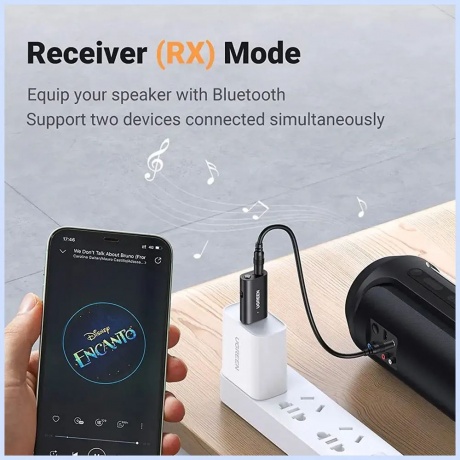Bluetooth аудио ресивер + трансмиттер UGREEN CM523-60300 Black (60300) - фото 5