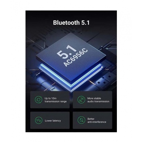 Bluetooth аудио ресивер + трансмиттер UGREEN CM523-60300 Black (60300) - фото 6