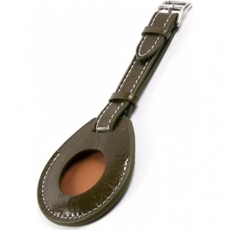 Чехол кожаный Red Line для Airtag с ремешком, зеленый УТ000026146 - фото 2