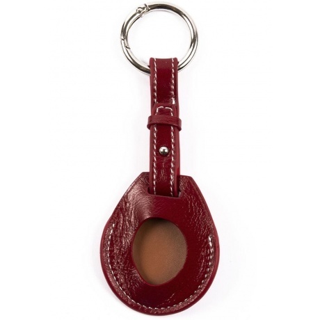 Чехол кожаный Red Line брелок для AirTag, красный УТ000026121